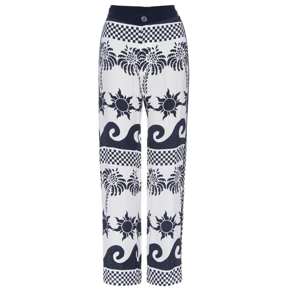 LE SUPERBE VENICE LOUNGE PANT inโNavy & White NWT Size 4